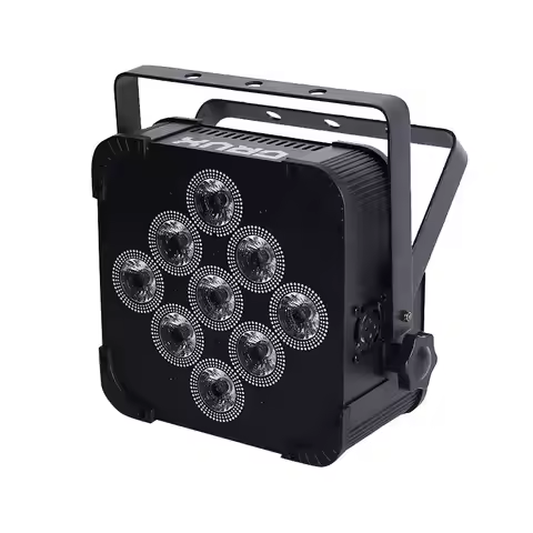 SHIP FROM USA 9X18W Battery Powered Wireless DMX Remote LED Par Light DJ LED Flat UPLIGHT Stage Ligh