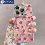 Cute Girl Flower Illustration Case hp Infinix Hot 60I Note 50 Pro Smart 9 Smart 10 Plus 30 Pro 40 Pr
