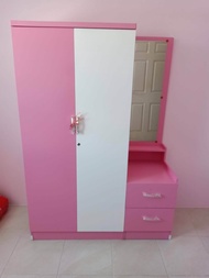 ตู้+โต๊ะเครื่องแป้ง ตู้เสื้อผ้าพร้อมโต๊ะเครื่องแป้ง [จัดส่งฟรี] ไม้MDF กว้าง120cm.สูง170cm.ลึก50cm.