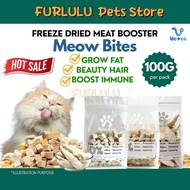 🔥 [24H Delivery] Hot Deals Meow Bites Pet Booster Freeze Dried Chicken Cube 100g- Makanan Kucing Gem