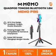 Memo P195 Tripod Bluetooth Selfie Stick Stabilizer 1.8M With Remote Quadpod Support HP DSLR Camera 4