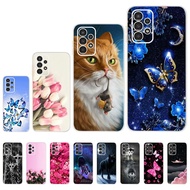 Samsung Galaxy A13 Case Cute Blue Butterfly Cartoon Printed Soft Cover Samsung A13 4G A 13 GalaxyA13