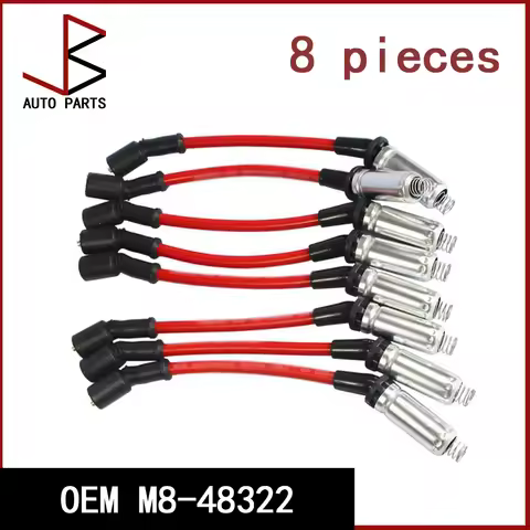 8pcs OEM M8-48322 M848322 Spark Plug Wire Ignition Cables for Chevrolet Avalanche Corvette Express S