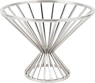 G.E.T. Enterprises IRB-101C 8.75" Round Basket with Base, 6.375" Tall, Iron Chrome Plated