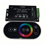 DC12-24V 6Ax3channel 18A RF Wireless Touch RGB controller GT666 Touch Panel