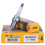 (สินค้าพร้อมส่ง) ของแท้! - - หัวเทียน NGK BKR6EGP 7092 G-POWER PLATINUM เหมาะToyota/Honda/Mitsubishi