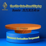 Cake stand display, one-legged cake stand, unique wooden cake stand