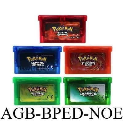 Takara Tomy | NOE 32-Bit GBA Game Cartridge Video Game Console Card Pokemon Serise for GBA NDS Pokém