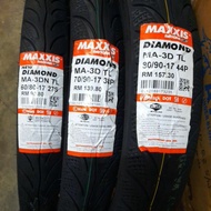 TYRE TUBELESS 80/90X17 70/90X17 60/80X17 70/80X17 TAYAR BUNGA DIADMOND MA3D/MA3DN 100% ORIGINAL MAXX
