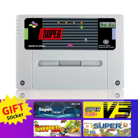 REMANK Super SFC Cart 3000+Retro Game SFC V3.0 Cart DSP SNES SFC Cart Flash SFC V3 For 16-Bit JP/EU/