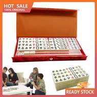 [Acc]1 Set Mini Mahjong Lightweight Portable Mini Mahjong Game Set Classic Chinese Mahjong for Travel Home Parties