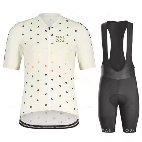 Maloja Cycling Jersey Clothes Set, Bib Shorts, Gel Pad, Mountain Cycling Clothing Suits, Outdoor Bik
