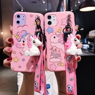 | Samsung Galaxy J2 J5 J7 Prime J4 J6 Plus J4 J7 Core J3 J5 J7 2015 J1 J3 J5 J7 2016 J6 J8 2018 J3 J5 J7 Pro 2017 J2 Pro 2018 Soft Lovely Unicorn Couple Cartoon Strap Pink Case