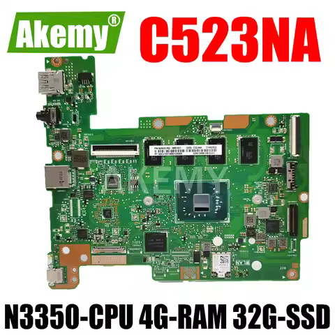 For ASUS HighPerformance Mainboard C223NA Laptop Motherboard C423NA C523NA C223N CPU N3350 N4200 N34