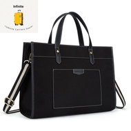 Missnine Tote Bag Canvas Laptop Bag Travel Office College Handbag 15.6 inch Laptop Work Shoulder Bag