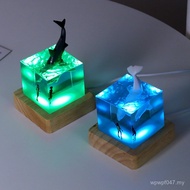 Small Night Light Trendy Play Home Gift Desktop Living Room Birthday Gift Decoration Home Whale Micr