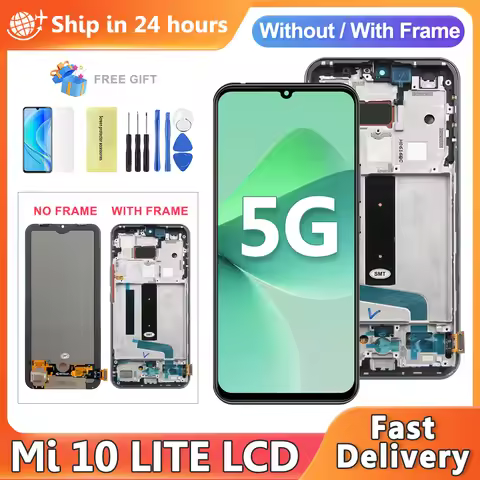 AMOLED For Xiaomi Mi 10 Lite 5G M2002J9G M2002J9S Lcd Display Touch Screen Digital For xiaomi 10 lit