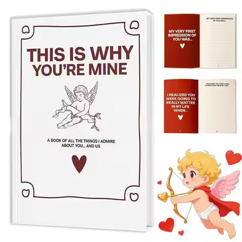 This Is Why You're Mine Couples Journal 21x27cm Love Keepsake Book with Emotionally Enriching Pages 
