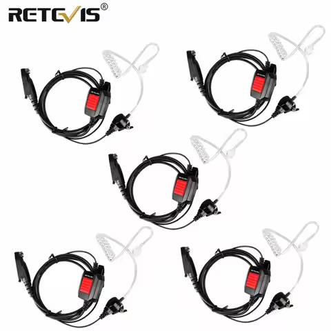 Retevis EA110M Radio Earpiece 5/10Pcs Air Tube Covert Waterproof Headset 6PIN plug for Motorola GP32