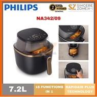PHILIPS 7.2L Airfryer XL (Essential) Connected NA342- Rapid Air, Quick Clean basket,NutriU recipe ap