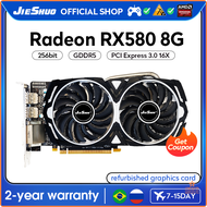 [op038] JIESHUO AMD RX 580 8GB 2048sp Video graphics card GDDR5 GPU 256-bit PCI-E 3.0 rx580 8g PC Bo