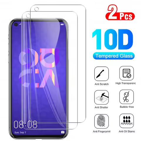 2 Pcs Tempered Glass For Huawei Nova 5T 5i 5Z 6 6SE 7i 7se 4e 6.26" Screen Protector Protective Film