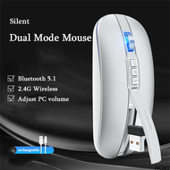 Orio M113 Wireless Mouse USB 2.4G Rechargeable Bluetooth Silent Optical Mouse Dual Mode 2400DPI Gaming Mouse For Laptop PC Computer【AOXY】