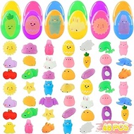 Alldriey 48 Pack Easter Basket Stuffers for Kids, Mini Mochi Squishy Squishies Toys Filled Easter Gifts Eggs, Sensory Toys Party Favors for Boy Girl Toddler