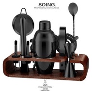 SOING波士頓調酒器套裝兩段式304不銹鋼雞尾酒酒吧工具調酒師搖壺ZZY