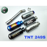 Exhaust Benelli TNT249S 2020 Slip On Piping Muffler Stainless Steel CRT Titanium Black Chrome Rainbo