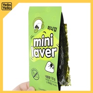 HAENONG Mini Roasted Seaweed Eco Package 1.8g Small Size for Kids Lunch Box Healthy Snack
