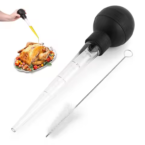 Cooking Kitchen Chicken Turkey Poultry BBQ Food Flavour Baster Syringe Tube Pump Cooking Chicken Tur
