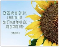 TJ Originals 2 Timothy 1:7" For God Has Not Given us a Spirit of Fear, But of Power. Bible Verse Wal