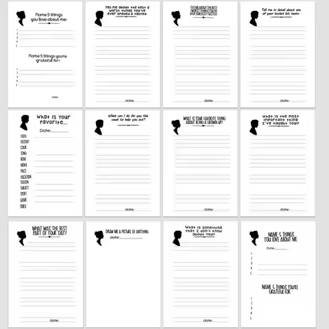 Wife & Husband Back & Forth Conversation Journal, Couples Question Prompt Notebook, Relationship Bui