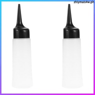 2Pcs Hair Dye Bottle for Storage White Plastic Refillable  zhiymais4w