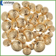 caislongs  40 Pcs Christmas Buttons Gold for Blazer Vintage Clothing Retro Decor Crafts Denim Suit Clothes Brass Men's