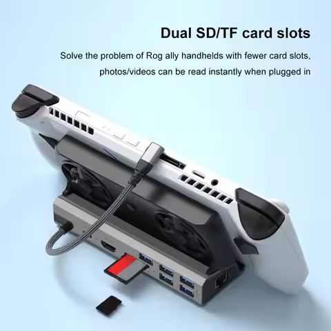 Dock Console Hub HDMI-Compatible USB C Docking Station 4K 60Hz USB Hub Gigabit Ethernet 1000Mbps PD 