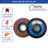 Abrasive disc 105, folding sanding disc with polished mesh base, combo of 10 abrasive bases