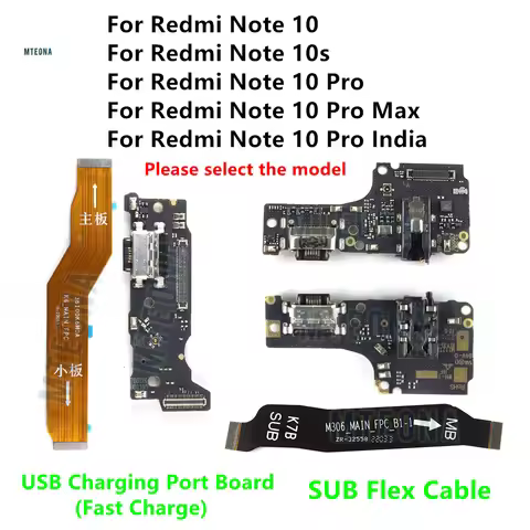 USB Charging Board Charger Port Dock Connector For Xiaomi Redmi Note 10 Pro Max India note 10S Main 
