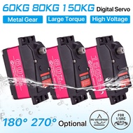 DSSERVO Servo High Torque Servo Waterproof 60Kg 80Kg 150Kg 1/5 1/6 servo 8.4V Metal Digital for Redc