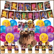 SQ2 Disney Encanto Theme Birthday Party Decoration Cake Topper Latex Balloons Banner Party Needs Sce