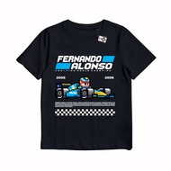 KARIMAKE Unisex Children's Distro T-Shirt F1 Image FERNANDO ALONSO