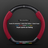Car Steering Wheel Cover For Mercedes Benz AMG E200 W210 W203 W124 W204 W211 W123 W205 W212 W203 C20