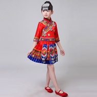 56 Ethnic Minorities Kids Costume Miao Buyi Gaoshan Naxi Dance Performance Zhuang March 3