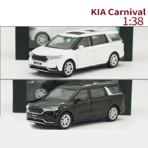 Diecast 1:38 Scale KIA Carnival Alloy Car Model Static Collection Decorated Holiday Gifts Toys