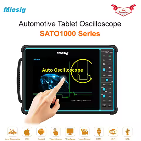Micsig SATO1004 Digital Tablet Oscilloscope 100MHz 4CH handheld oscilloscope automotive oscilloscope