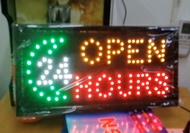 OPEN 24HOURS/GCASH/OPEN/CLOSED/PISO WIFI/CARWASH/INTERNET CAFE/WELCOME-OPEN LED SIGNAGE DISPLAY BOARD LIGHT