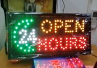 OPEN 24HOURS/GCASH/OPEN/CLOSED/PISO WIFI/CARWASH/INTERNET CAFE/WELCOME-OPEN LED SIGNAGE DISPLAY BOAR