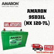 Amaron 95D31L (NX120-7L) | Car Battery DIESEL | Bateri Kereta | Santafe, Hilux, Land Cruiser, Fortun