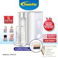 PowerPac 3L Instant Water Dispenser Hot &amp; Room Temperature, 5 Temperature, Water Filters (PPA70/2 / PP1588)